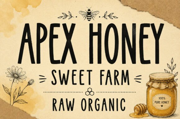 Apex Honey: A Handwritten Display Font for Digital Design