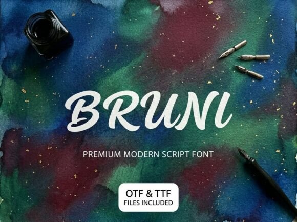 Bruni Typeface: A Fluid Script Font for Branding That Connects
