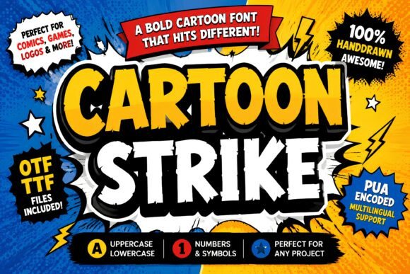 Cartoon Strike: A Bold Hand-Drawn Font for Web Designers