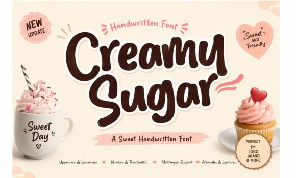 Creamy Sugar: A Sweet Handwritten Font for Web Designers