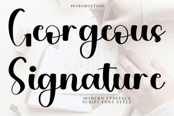 Georgeous Signature: A Bold Script Font for Editorial Design