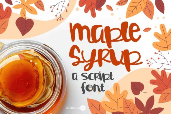 Maple Syrup Family: A Warm, Organic Script Font for Branding