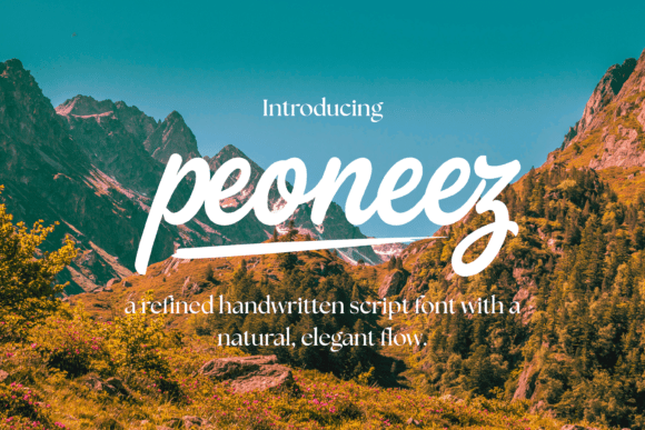 Peoneez Handwritten Script Font for Editorial Content