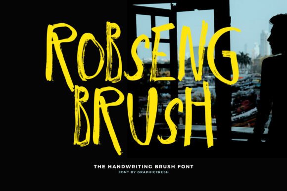 Robseng: A Bold Brush Font for Handmade Product Creators
