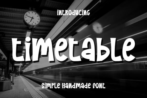 Timetable: A Handwritten Script Font for Makers