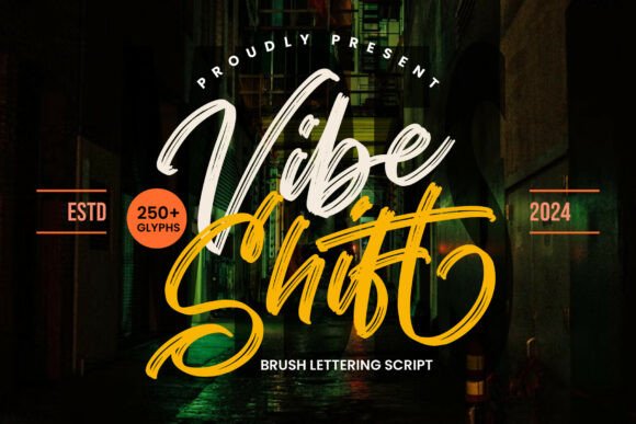 Vibe Shift: A Bold Brush Script Font for Editorial Design