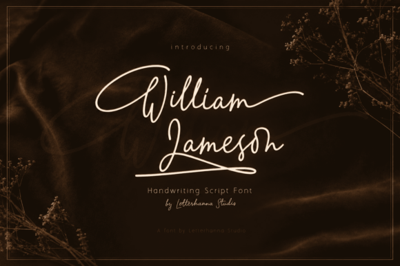 William Jameson Typeface: A Monoline Handwritten Font for Branding